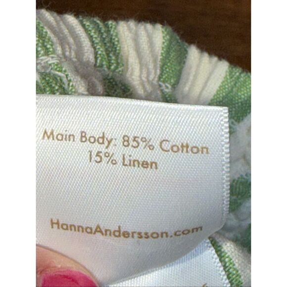 Hanna Andersson Cotton Linen Wide Leg Striped Pants - Picture 7 of 7